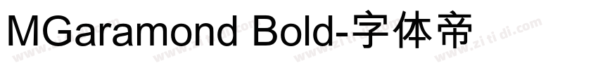 MGaramond Bold字体转换